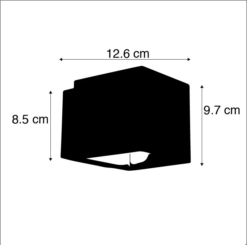 Conjunto de 2 Apliques de Parede Design Preto/Dourado c/ LED - Caja Moderno