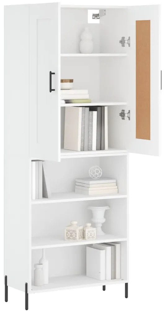 Armário alto 69,5x34x180 cm derivados de madeira branco