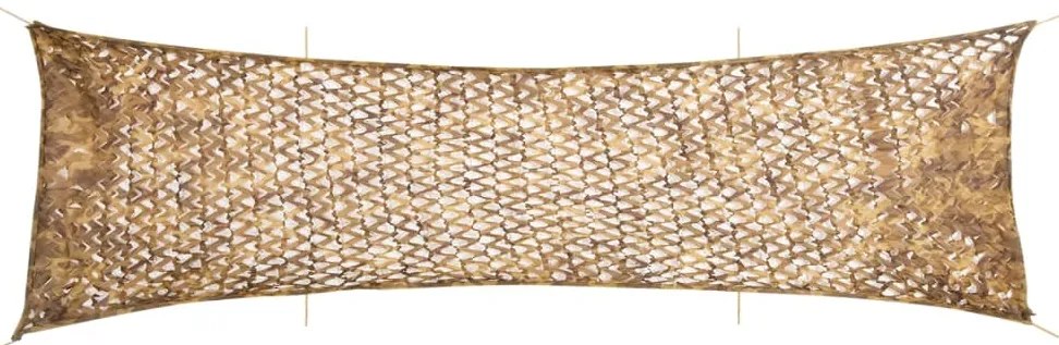 vidaXL Rede de camuflagem com saco de arrumação 753x199 cm areia