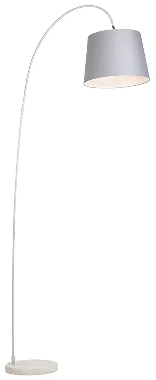 Candeeiro de Arco Inteligente Aço com Cinza incl. wifi A60 - Bend