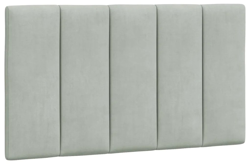Estrutura de cama sem colchão 90x190 cm veludo cinzento-claro
