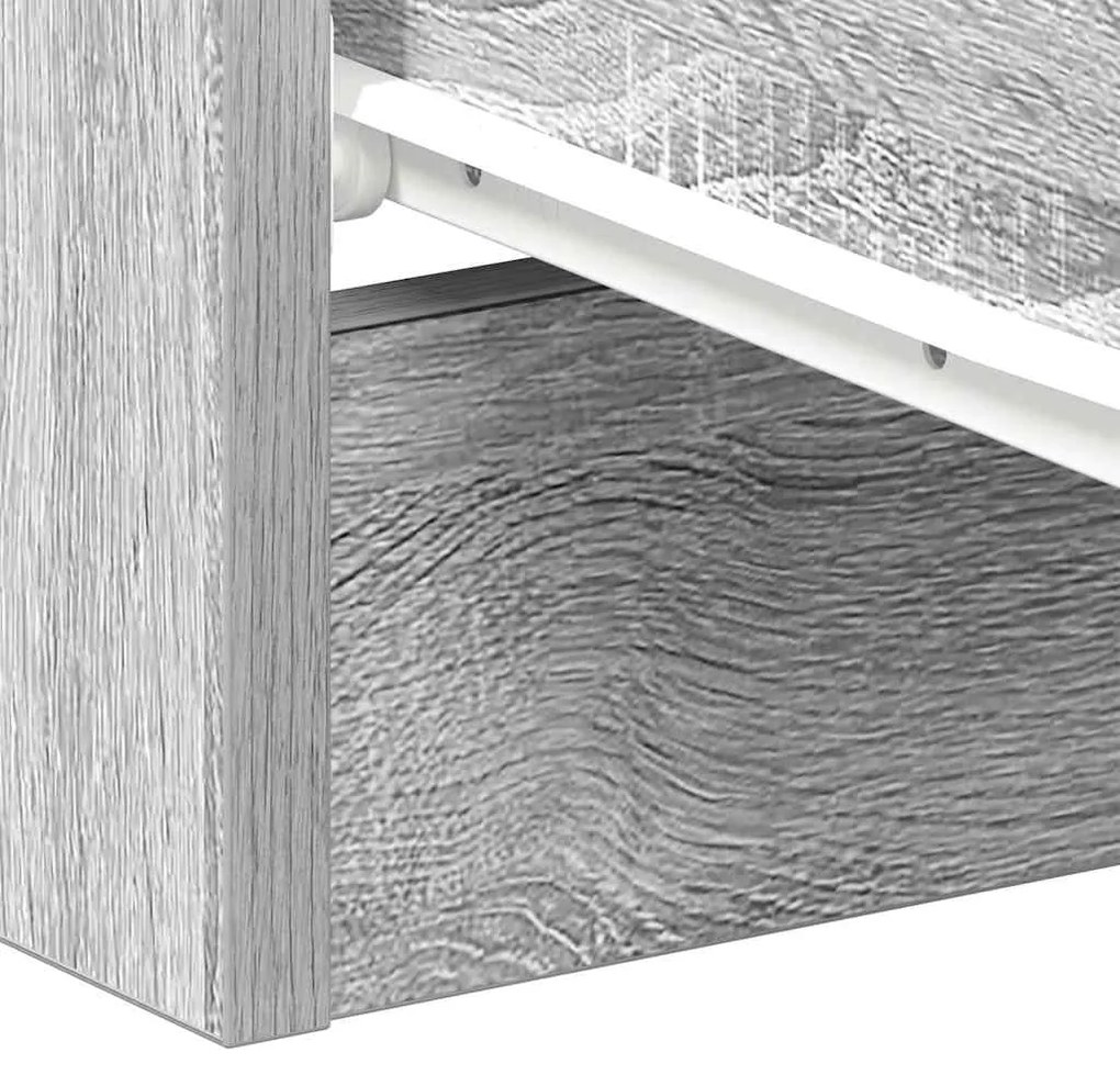 Mesa cabeceira 38x35x56 cm derivados de madeira cinzento sonoma