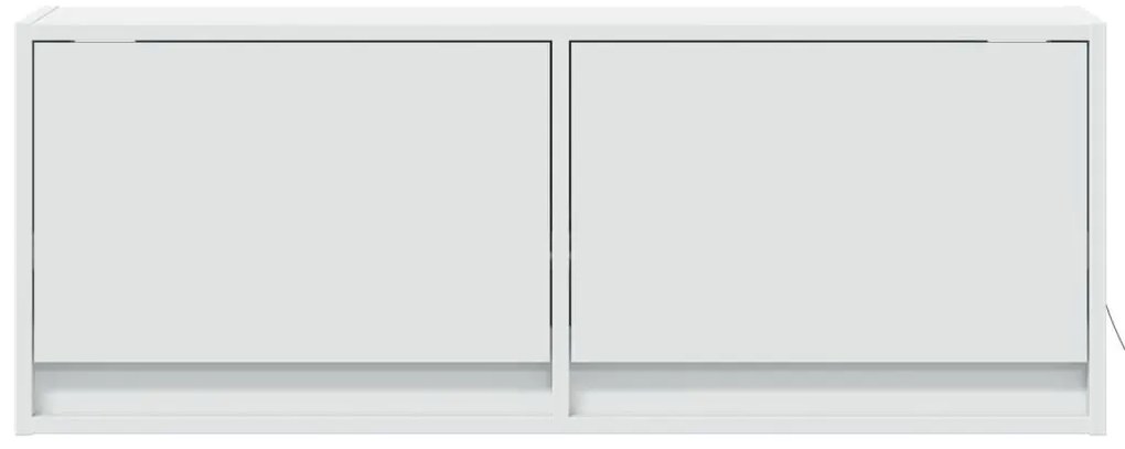 Móvel de parede para TV com luzes LED 100x31x35 cm branco