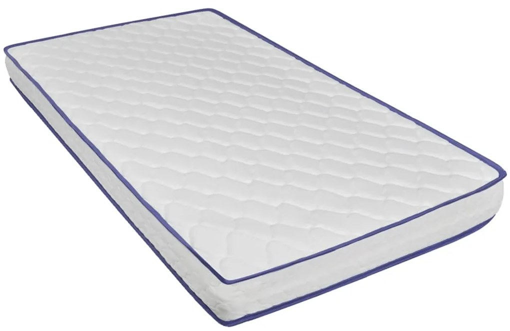 Cama + colchão espuma memória 90x200 cm couro artificial branco