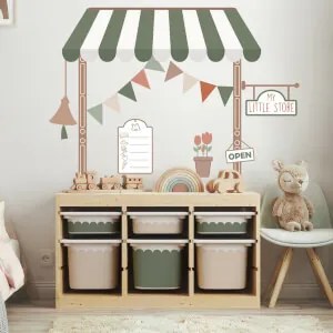 Autocolantes para quarto de criança - Loja na parede "A minha pequena loja"