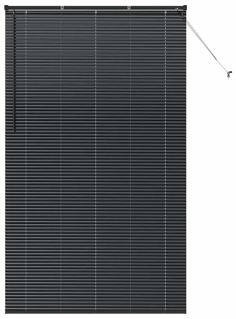 Persiana de Janela com cortinas Outros Manual Preto 80 x 130 cm Alumín