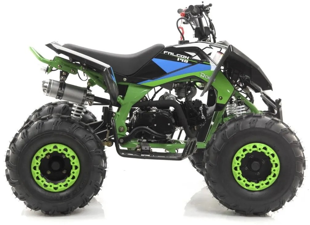 MINI MOTO 4 GASOLINA PARA CRIANÇAS velocidade até 45Km/h Roan 125cc semiautomático Falcon RN-1-2-3 R8 Verde