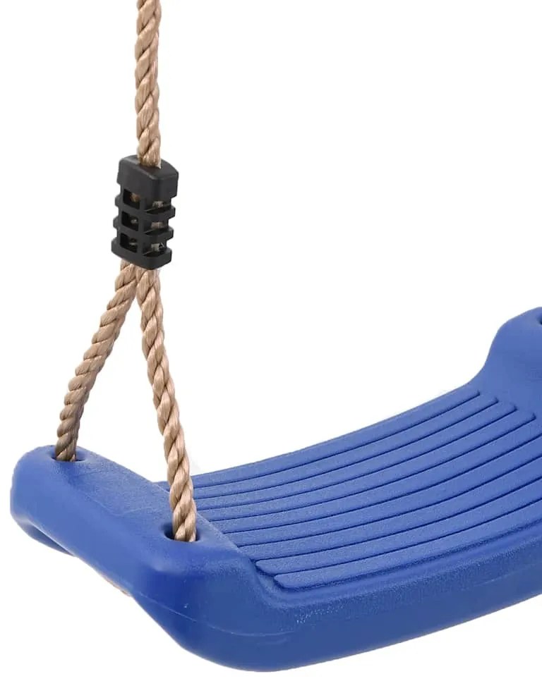Banco baloiço infantil de exterior com corda ajustável azul