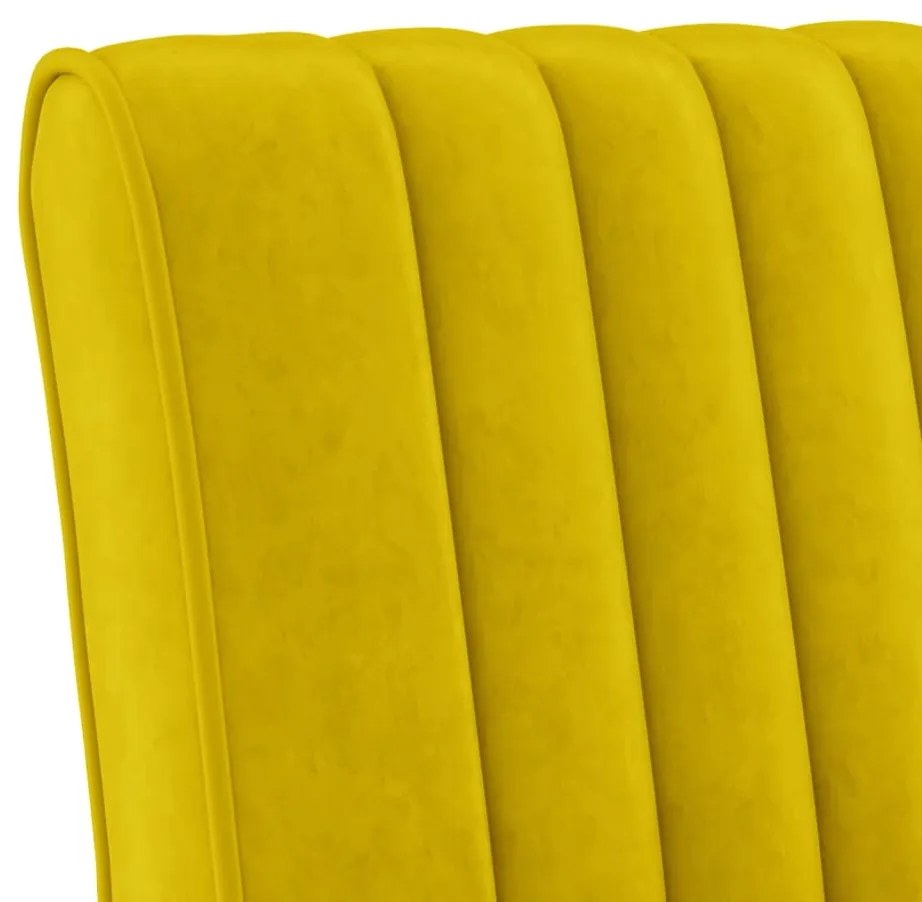 Cadeirão Mali em Veludo Amarelo - Design Nórdico