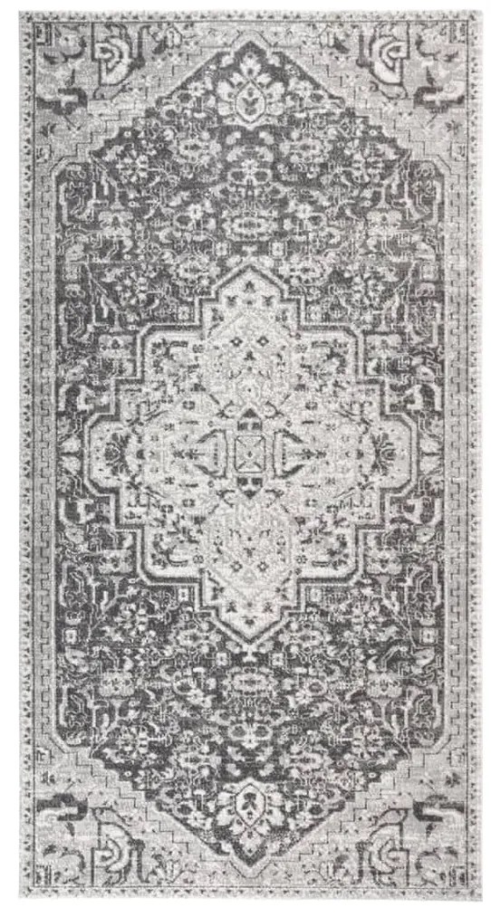 vidaXL Tapete de exterior tecelagem lisa 80x150 cm cinzento-claro