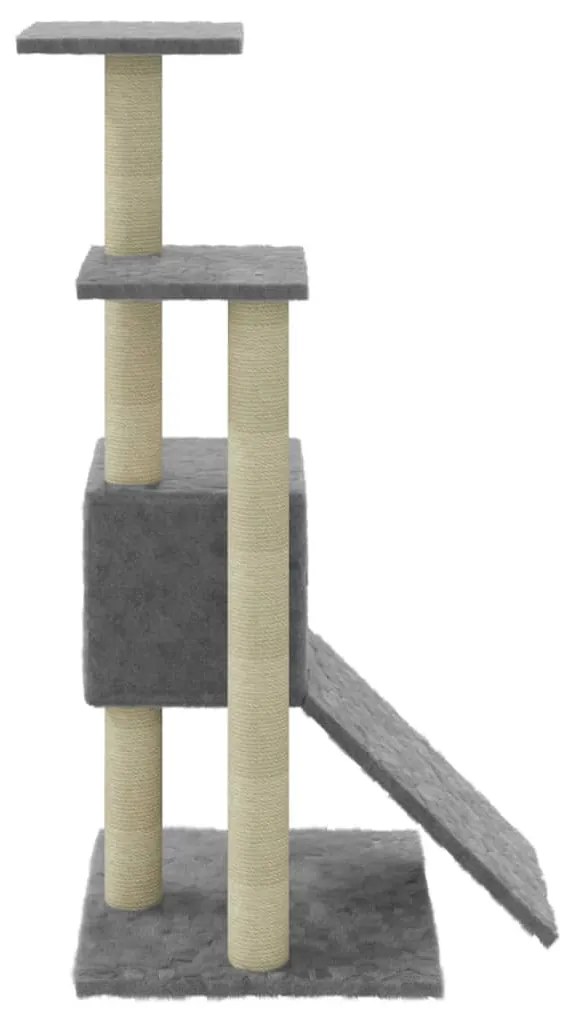 Árvore Arranhador para Gatos de 92 cm em Sisal - Cinza Claro