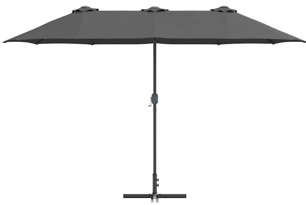 Guarda-sol de Jardim Antracite 380 x 196 x 235 cm