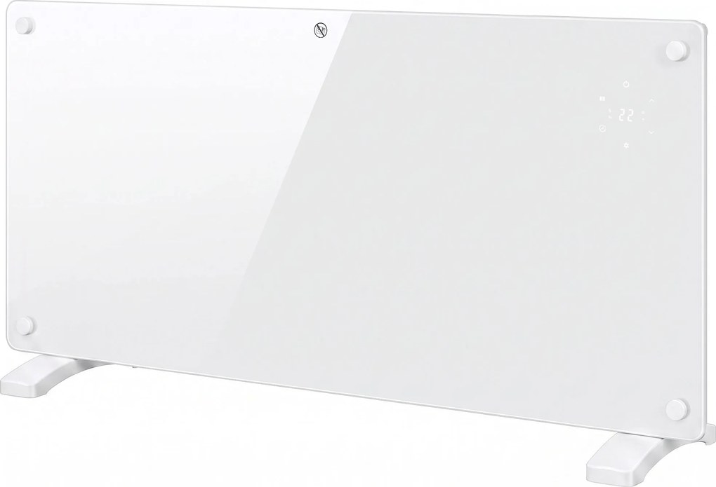 HOMCOM Aquecedor Elétrico 2000 W Termoconvector Elétrico de Parede e Chão, Compatível com Alexa e Google Home, Branco | Aosom Portugal