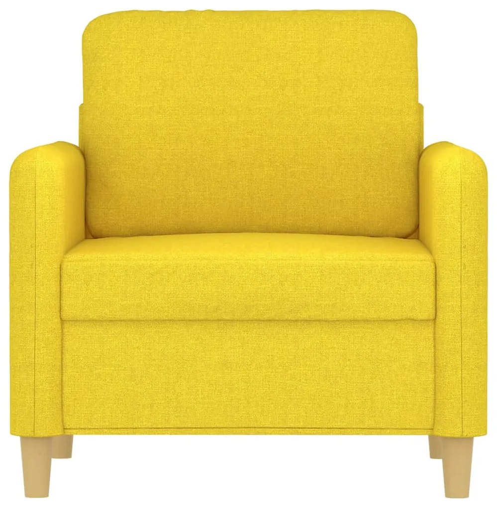 Poltrona 60 cm tecido amarelo-claro