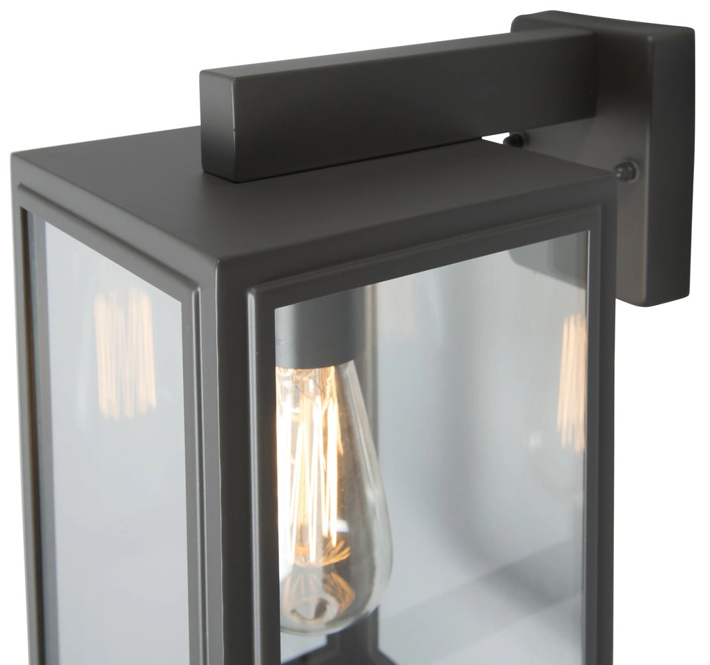 Luminária de parede exterior industrial cinzento escuro IP44 - Sutton Down