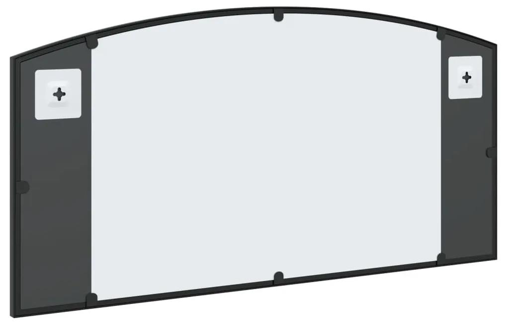 Espelho de parede arqueado 80x40 cm ferro preto