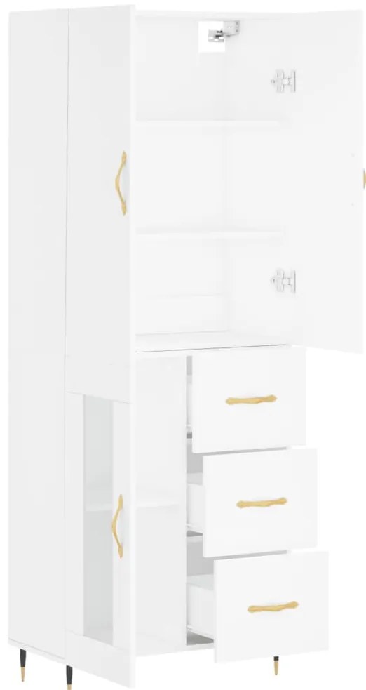 Armário alto 69,5x34x180 cm derivados de madeira branco