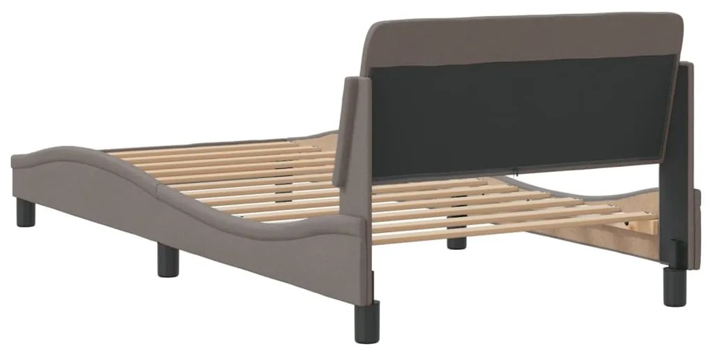 Estrutura cama sem colchão 100x200 cm tecido cinza-acastanhado