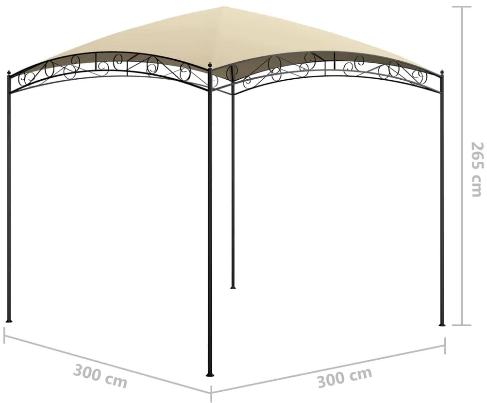 Gazebo 3x3x2,65 m 180 g/m² creme