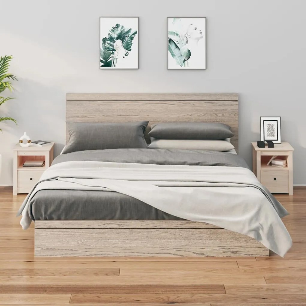 vidaXL Mesas de cabeceira 2 pcs 40x35x49 cm pinho maciço