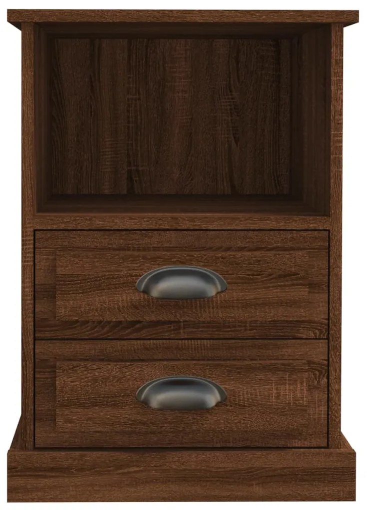 Mesas de cabeceira 2 pcs 43x36x60 cm cor carvalho castanho