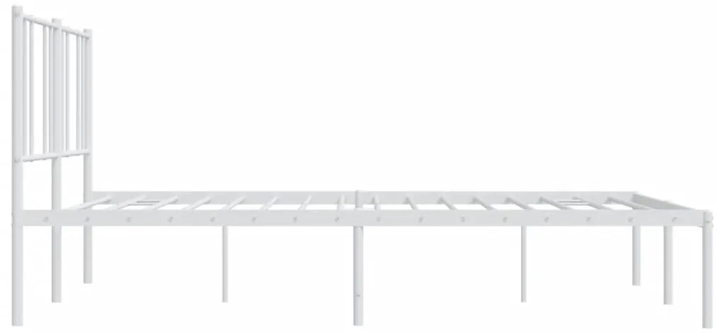 Estrutura de cama com cabeceira 180x200 cm metal branco
