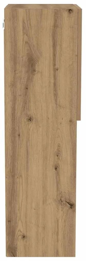 Estante para TV vidaXL com Luzes LED Carvalho Artesanal 40,5x30x102 cm