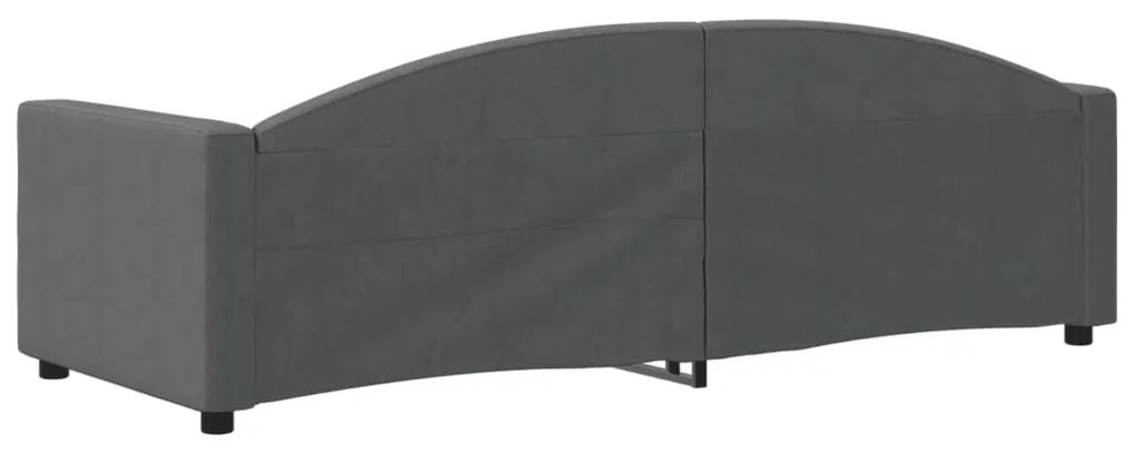 Sofá-cama 80x200 cm tecido cinzento-escuro