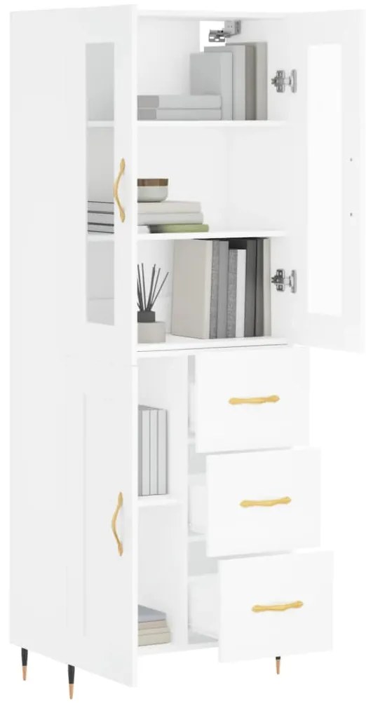 Armário alto 69,5x34x180 cm derivados de madeira branco