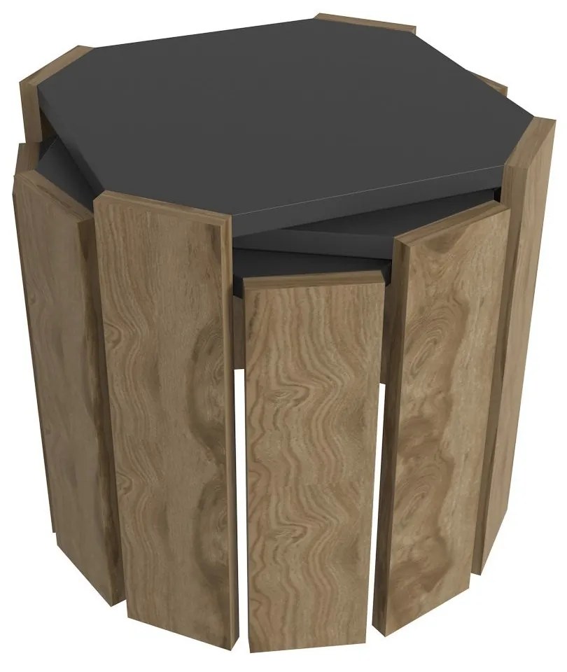 Mesa de Centro Lori – Antracite Nogueira – 44,5 x 41 x 44,5 cm