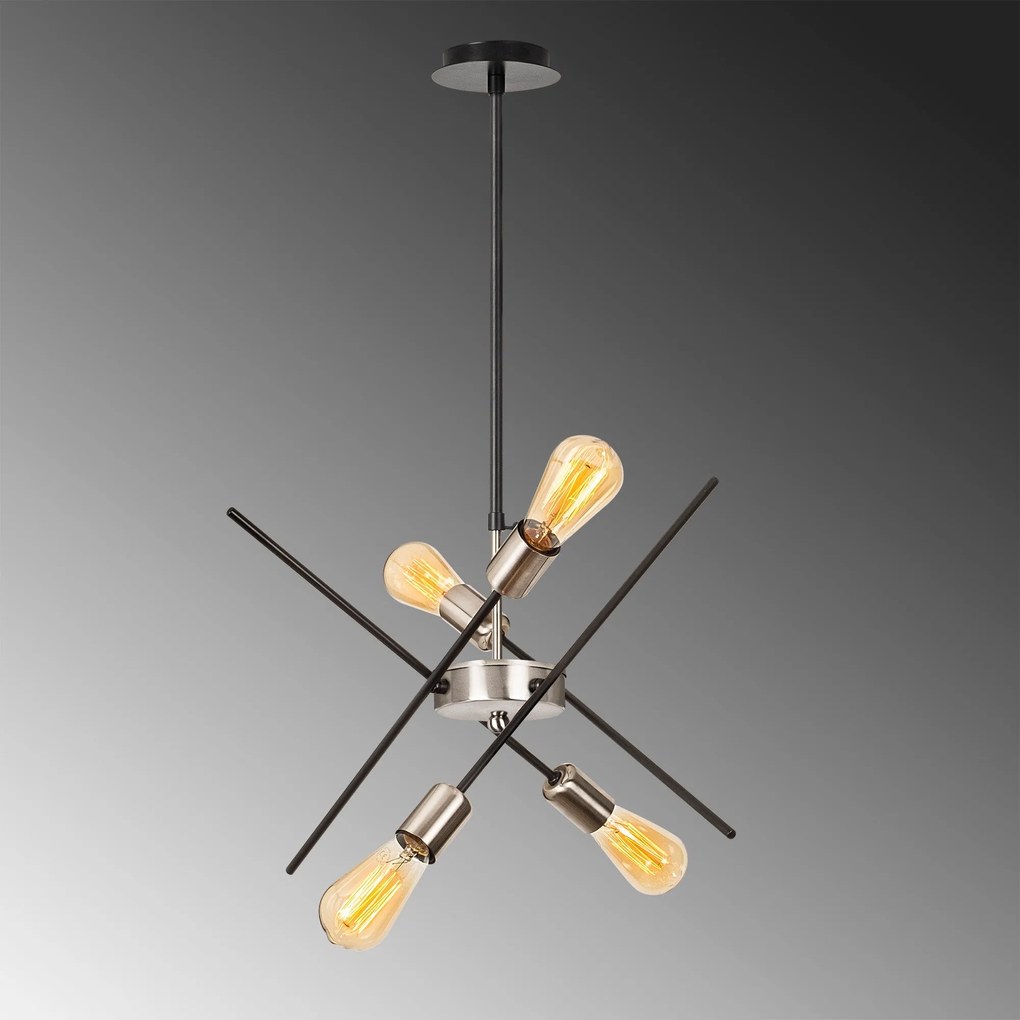 Chandelier Parazit – Preto Níquel – 50 cm x 80 cm