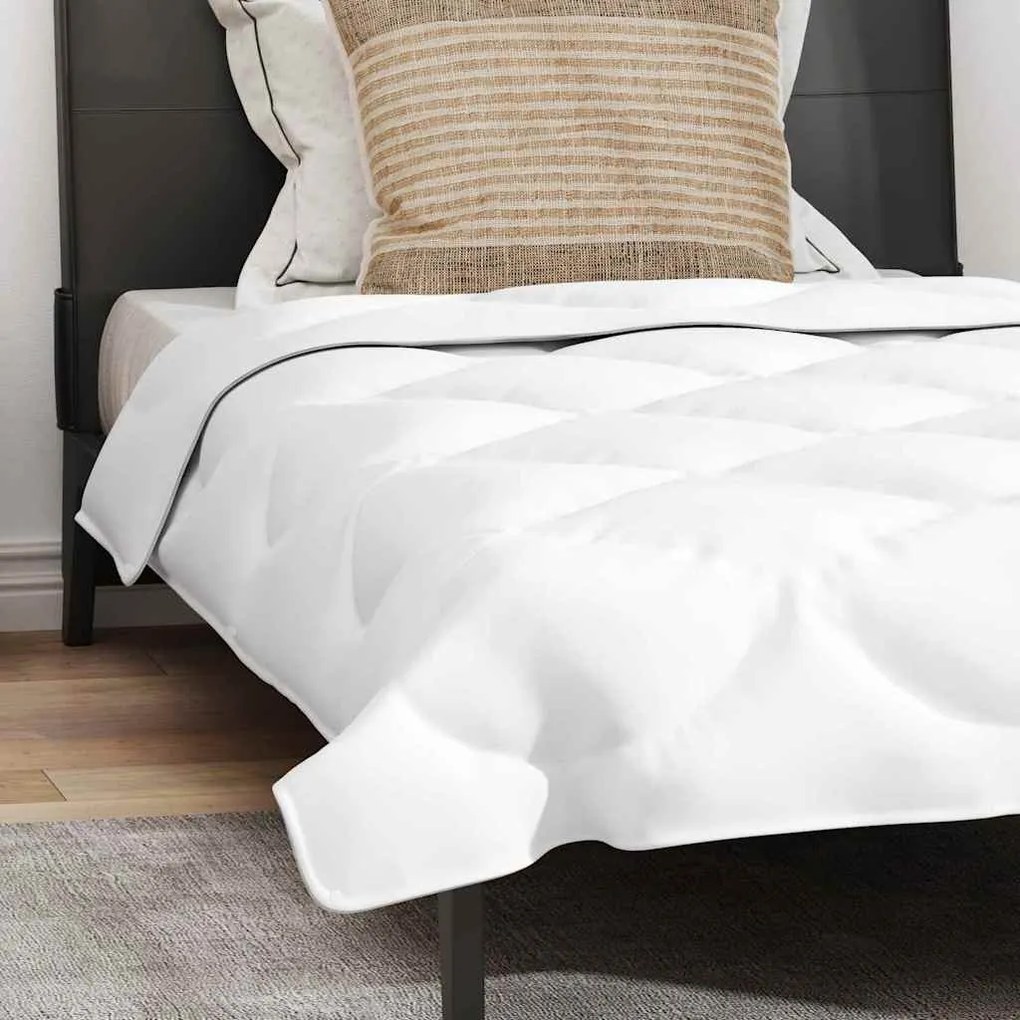 Edredão com travesseiro 2 pcs Branco 135 x 220 cm Microfibra