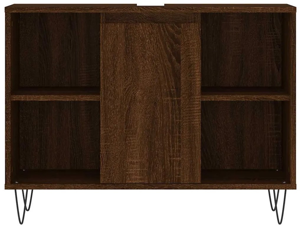 Armário casa banho 80x33x60 cm deriv.madeira carvalho castanho