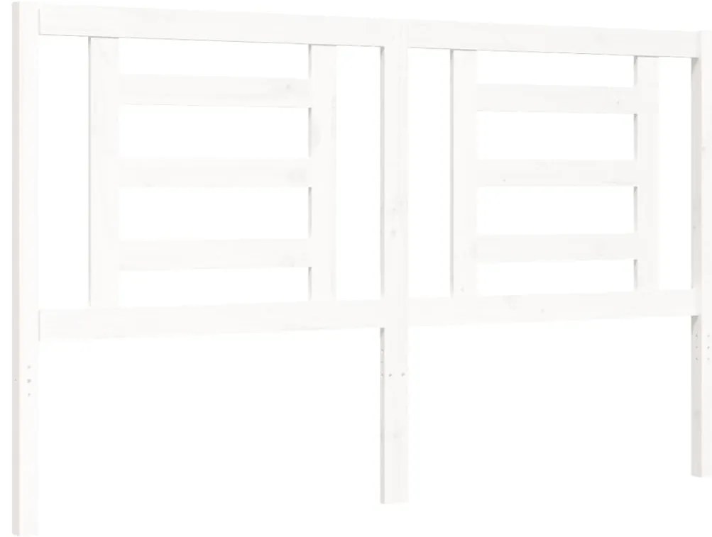 Estrutura de cama com cabeceira 160x200 cm madeira maciça