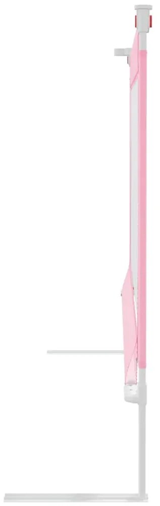 Barra de segurança p/ cama infantil tecido 100x25 cm rosa