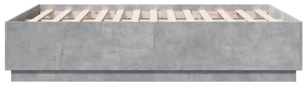 Estrutura de cama 135x190 cm derivados de madeira cinza cimento