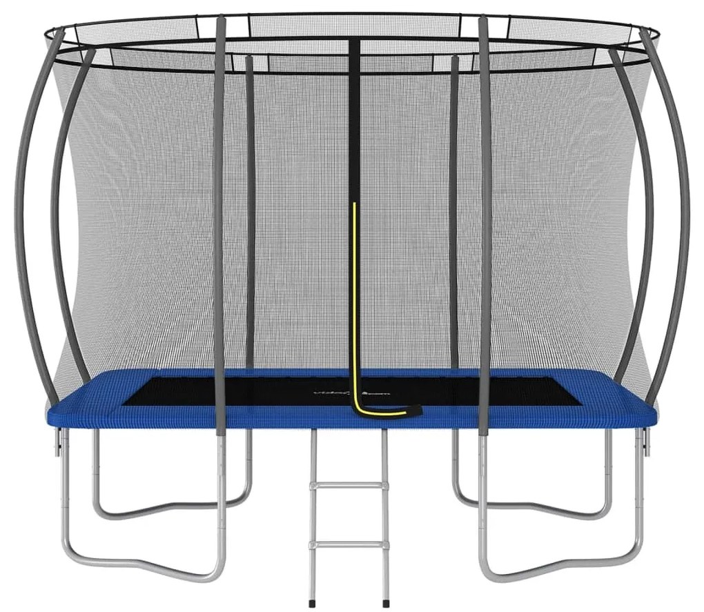 Conjunto de trampolim retangular 274x183x76 cm 150 kg