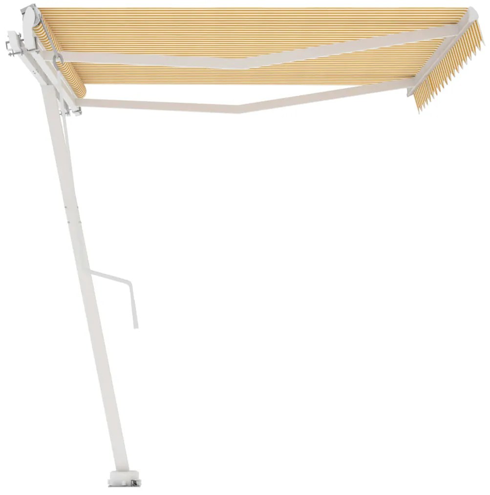 Toldo automático independente 400x350 cm amarelo e branco