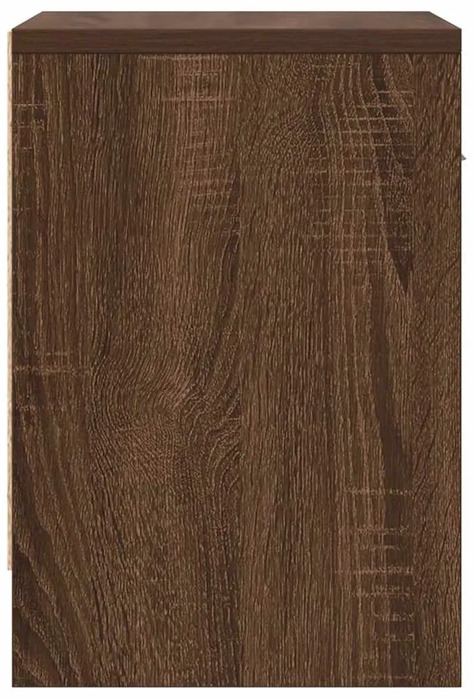 Mesa de cabeceira com gaveta 39x28x41 cm carvalho castanho