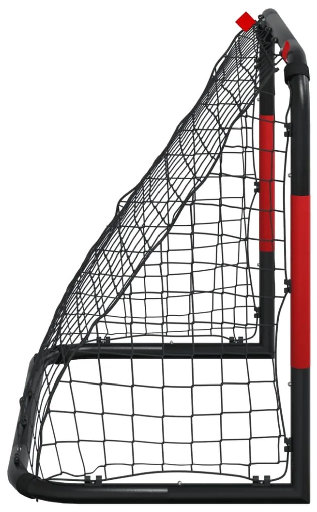 Baliza de futebol com rede 90x48x71 cm aço vermelho e preto