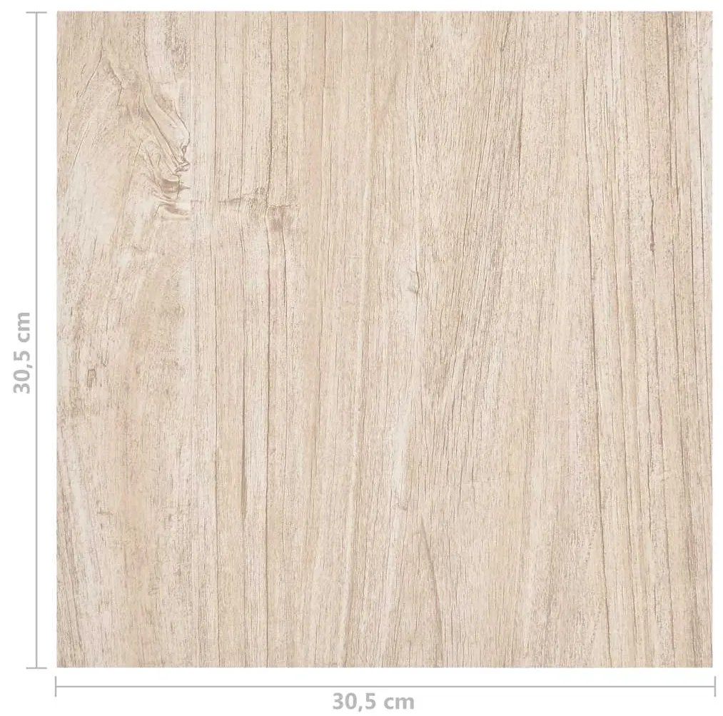 Tábuas de soalho autoadesivas 20 pcs 1,86m² PVC castanho-claro