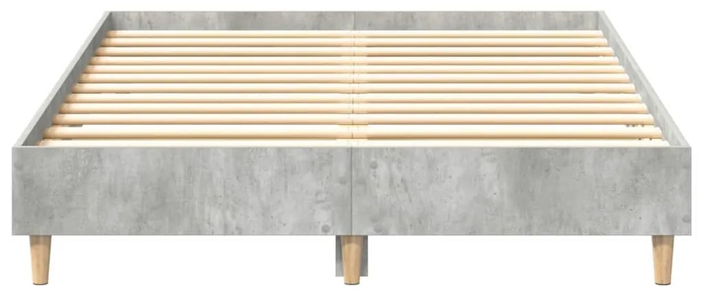 Cama vidaXL 120x190 cm Cinza Concreto em Madeira de Engenharia