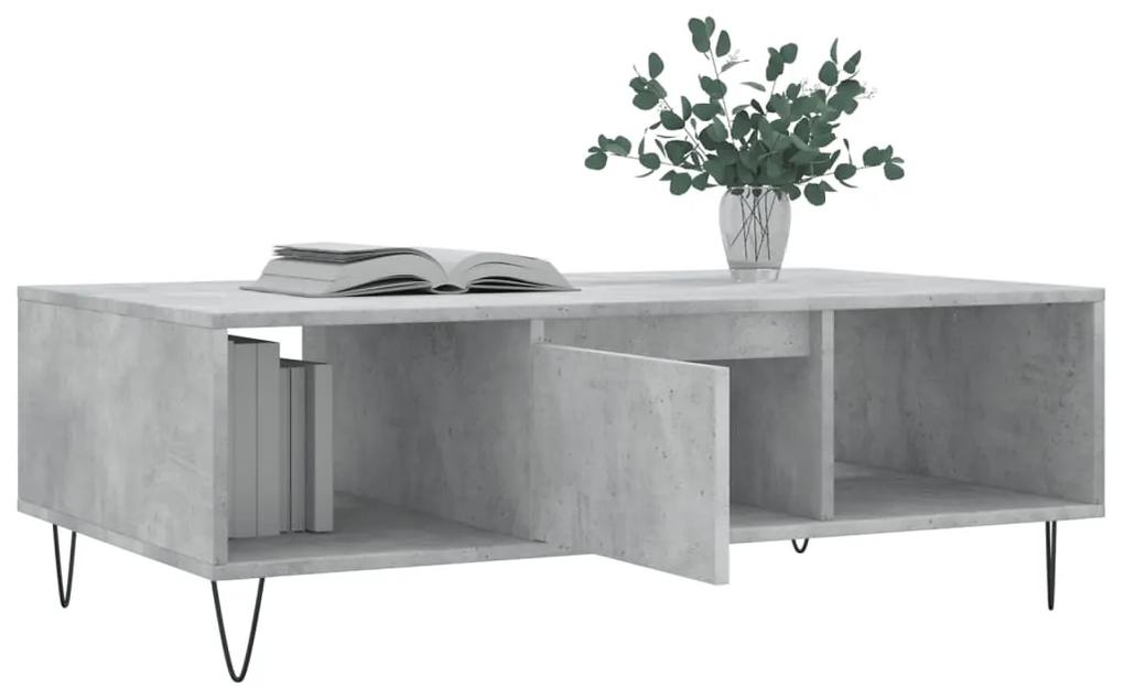 Mesa de centro 104x60x35cm derivados de madeira cinzento sonoma