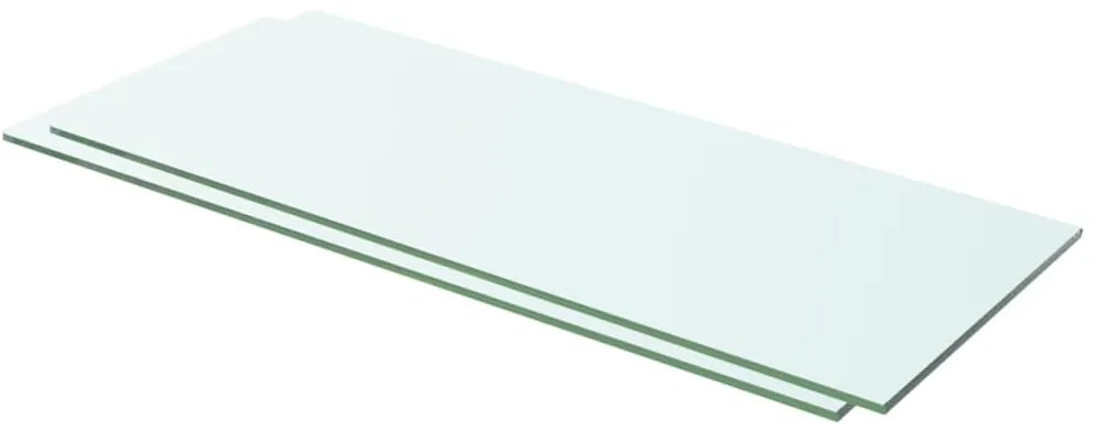 vidaXL Prateleiras 2 pcs 60x20 cm vidro transparente