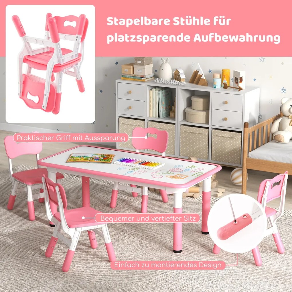 Conjunto de mesa de atividades infantil conversível multifuncional - Azul