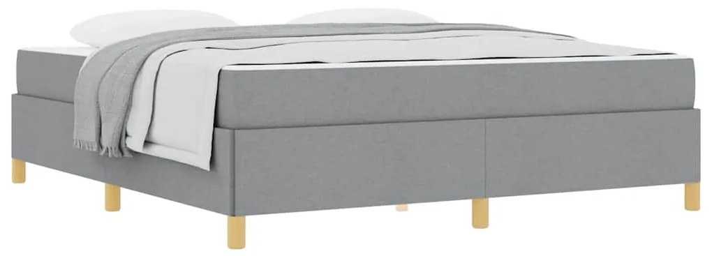 Cama Box Outros Cinza claro e Branco 180 x 200 cm tecido