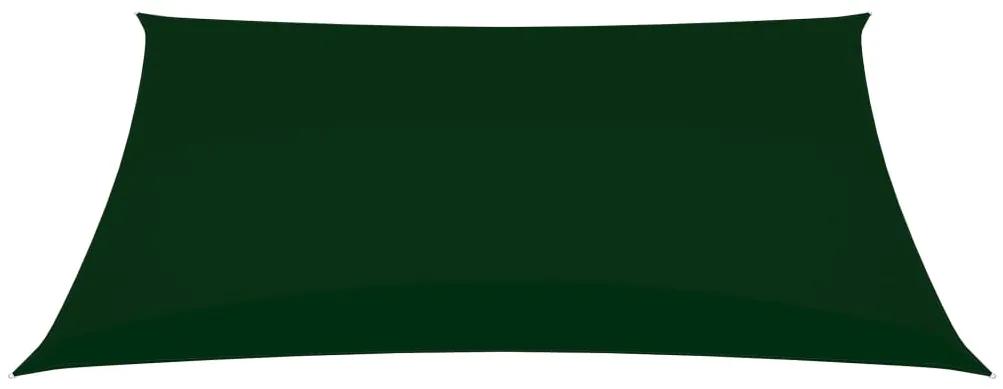 Para-sol vela tecido oxford retangular 2x4,5 m verde-escuro