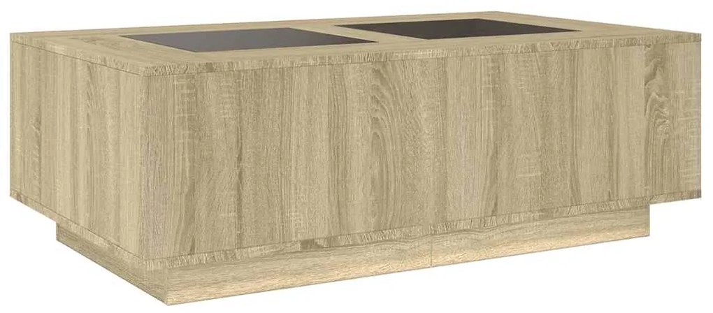 Mesa de centro luzes LED Infinity 116x69x40 cm carvalho sonoma