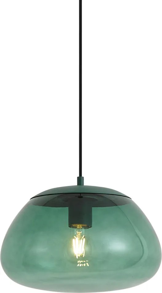 Candeeiro pendente retro verde com vidro verde - Giselle