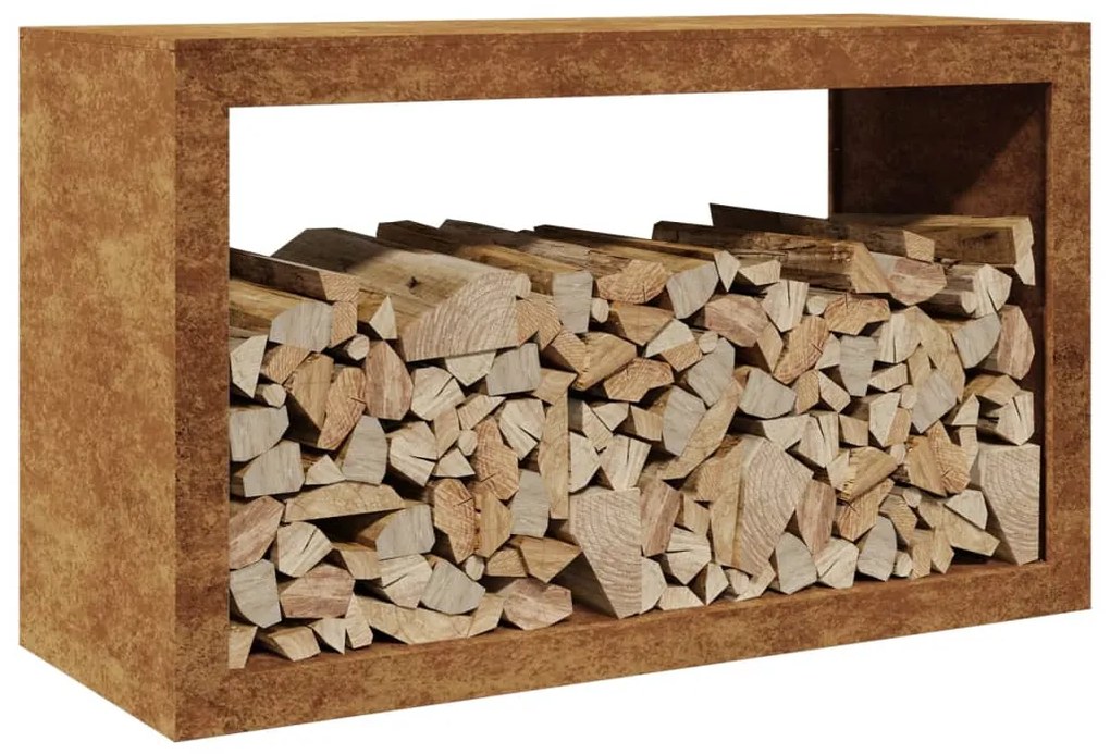 Rack Lenha 100x40x60 cm aço resistente às intempéries
